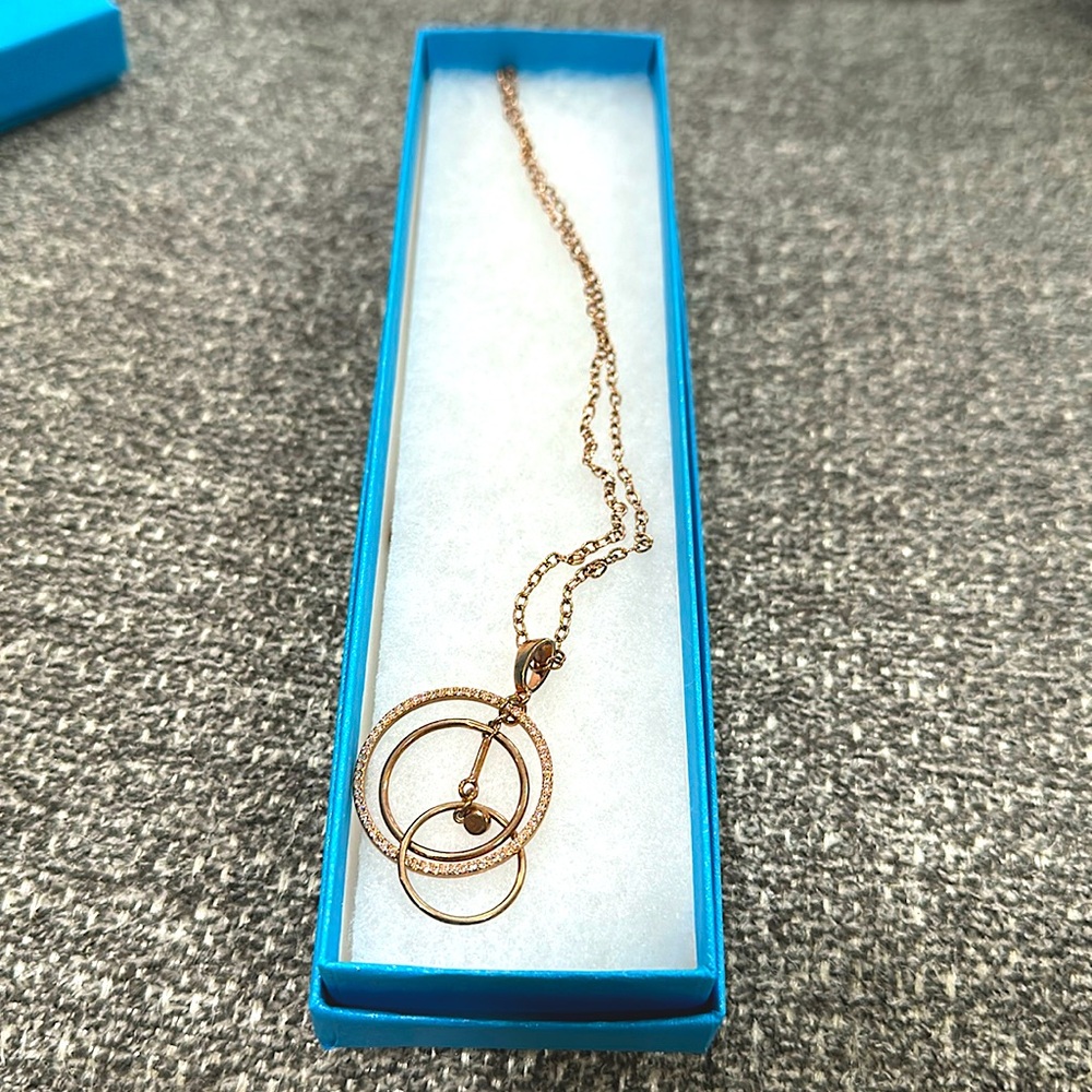 The Touchstone Crystal by Swarovski rose gold pendant necklace